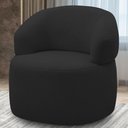 Ver imagem 2 de Kit 2 Poltronas Giratórias Sala de Estar Living Orgânico Carmen F04 Veludo Preto - Lyam Decor
