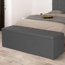 Ver imagem 2 de Calçadeira Recamier Baú Queen 1,60m Berlim Suede - Pallazio Cor Cinza