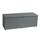 Ver imagem 3 de Calçadeira Recamier Baú Queen 1,60m Berlim Suede - Pallazio Cor Cinza