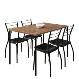 Conjunto Sala de Jantar 4 Cadeiras Valência Carraro Freijó - 3
