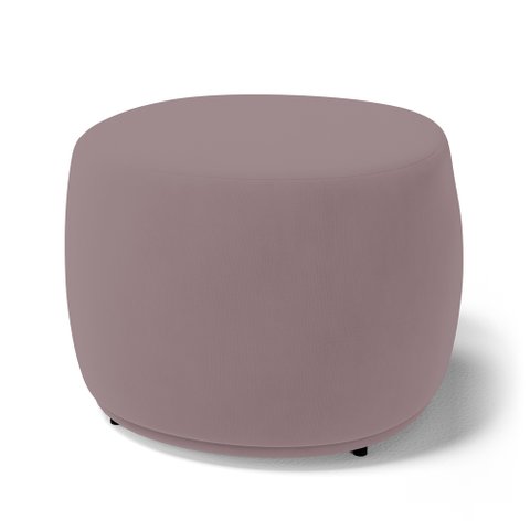 Puff Decorativo Living Aisha Orgânico Veludo Rosê - Desk Design
