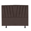 Ver imagem 2 de Cabeceira Estofada Bélgica 195cm King Size para Cama Colchão Box Quarto Suede Marrom - Aurora Line