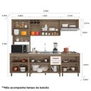 Ver imagem 3 de Cozinha 5 Peças com Balcão de Pia Barcelona Carvalho Oak Off White - Poliman