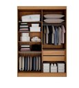 Ver imagem 3 de Guarda Roupa Canadá 4 Pts 100%mdf Cinamomo/off - Leifer