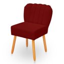 Ver imagem 5 de Cadeira Pétala para Sala de Jantar Confortável e Reforçada Suede