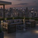 Ver imagem 6 de Sofá de Jardim 3 Lugares Alumínio Resistente Sol e Chuva