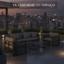 Ver mais imagens de Sofá de Jardim 3 Lugares Alumínio Resistente Sol e Chuva