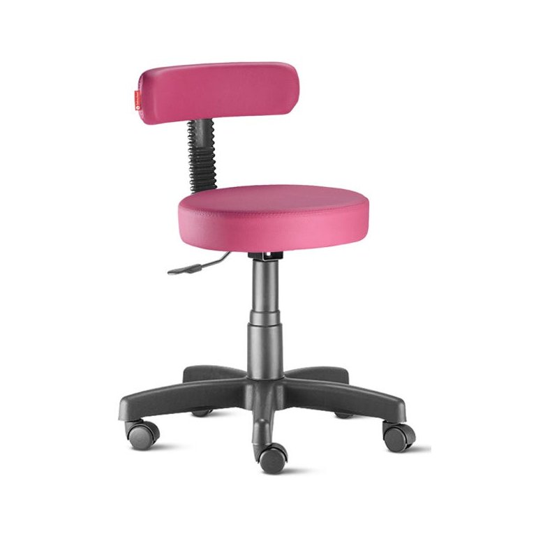 Cadeira Mocho Slim Rosa Giratória