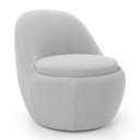 Ver imagem 7 de Kit 02 Poltronas Orgânicas Living Memphis Fixa Bouclê Cinza Claro - Desk Design