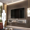 Ver imagem 6 de Rack para tv 65 polegadas sala quarto Joy 1,6m Branco e Preto Cool Home