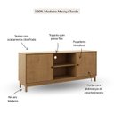 Ver imagem 5 de Rack para Tvs de 65 Polegadas Madeira Maciça 160cm Marrom Freijó Essência