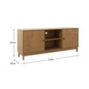 Ver imagem 3 de Rack para Tvs de 65 Polegadas Madeira Maciça 160cm Marrom Freijó Essência