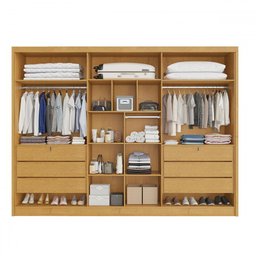 Guarda-roupa Casal Valencia 6 Portas 6 Gavetas 100% Mdf com Espelho Peroba - Mademarques - 6