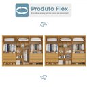 Ver imagem 5 de Guarda-roupa Casal Valencia 6 Portas 6 Gavetas 100% Mdf com Espelho Peroba - Mademarques