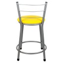 Ver imagem 5 de 4 Banquetas Baixa para Cozinha Epoxi Cinza:amarelo