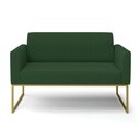 Ver imagem 3 de Sofá Namoradeira Base Industrial Dourado Marisa Veludo Verde D03 - D'Rossi