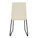 Ver imagem 4 de Kit 6 Cadeiras de Jantar Lille Base Aramado Preta Veludo Bege - Montanaris Decor