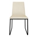 Ver imagem 2 de Kit 6 Cadeiras de Jantar Lille Base Aramado Preta Veludo Bege - Montanaris Decor