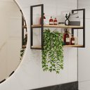 Ver imagem 4 de Suporte Preto Moderno Flutuante de Garagem 80x20cm