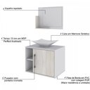 Ver imagem 4 de Armário de Banheiro com Cuba e Espelho 1 Porta 2 Prateleiras Branco Chess/Snow 13689 - Compace