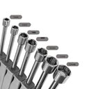 Ver imagem 2 de Kit Chaves Canhao Jogo 7 Peças Vazada Profissional Aco 5 a 12mm