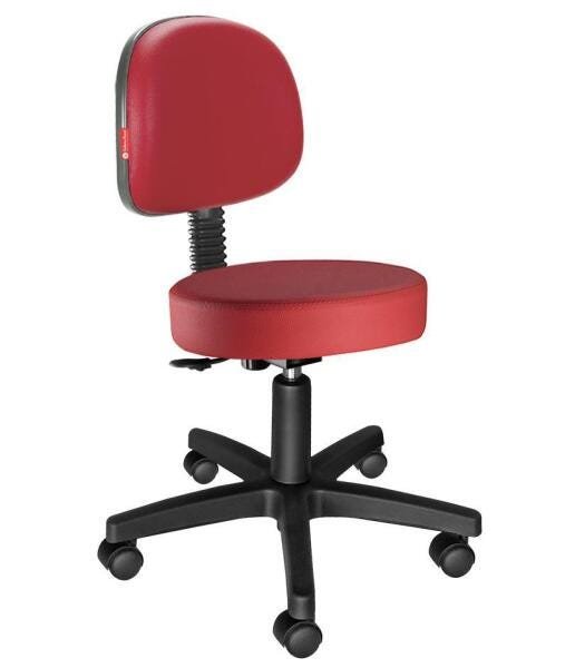Mocho Estética Secretária Vermelho Cadeira Brasil - 1