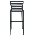 Ver imagem 5 de Conjunto de 4 Cadeiras Plásticas Tramontina Sofia Alta Bar em Polipropileno e Fibra de Vidro Grafite