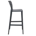 Ver imagem 4 de Conjunto de 4 Cadeiras Plásticas Tramontina Sofia Alta Bar em Polipropileno e Fibra de Vidro Grafite