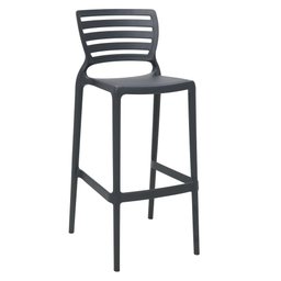 Conjunto de 4 Cadeiras Plásticas Tramontina Sofia Alta Bar em Polipropileno e Fibra de Vidro Grafite - 2 Conjunto de 4 Cadeiras Plásticas Tramontina Sofia Alta Bar em Polipropileno e Fibra de Vidro Grafite - 2