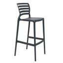 Ver imagem 7 de Conjunto de 4 Cadeiras Plásticas Tramontina Sofia Alta Bar em Polipropileno e Fibra de Vidro Grafite