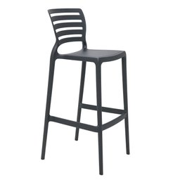 Conjunto de 4 Cadeiras Plásticas Tramontina Sofia Alta Bar em Polipropileno e Fibra de Vidro Grafite - 7 Conjunto de 4 Cadeiras Plásticas Tramontina Sofia Alta Bar em Polipropileno e Fibra de Vidro Grafite - 7