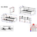 Ver imagem 4 de Bicama de Solteiro para Colchão 188 X 78cm com Baú Embutido e Prateleira Multimóveis Mp4256