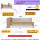 Ver imagem 3 de Bicama de Solteiro para Colchão 188 X 78cm com Baú Embutido e Prateleira Multimóveis Mp4256