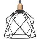 Ver imagem 4 de Pendente Aramado Cálice Preto Luminária Lustre Industrial Teto Vintage Cobre Rose Agp Ilumini
