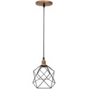 Ver imagem 1 de Pendente Aramado Cálice Preto Luminária Lustre Industrial Teto Vintage Cobre Rose Agp Ilumini