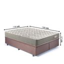 Ver imagem 2 de Base Box Baú Bipartido Casal 138x188 Suede Marrom com Colchão Ecoline D40 Espuma