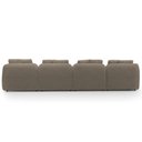 Ver mais imagens de Sofá 5 Lugares com Chaise Direito Sala Living 388cm Arlo F04 Veludo Marrom Claro - Lyam Decor