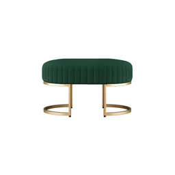 Recamier Puff Glow Veludo Verde Escuro 75cm Zahav Estofados - 1