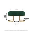 Ver imagem 4 de Recamier Puff Glow Veludo Verde Escuro 75cm Zahav Estofados
