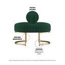 Ver imagem 2 de Recamier Puff Glow Veludo Verde Escuro 75cm Zahav Estofados
