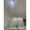 Lustre de Cristal Verdadeiro K9 Espiral Duplo 2,5 Metros - 2