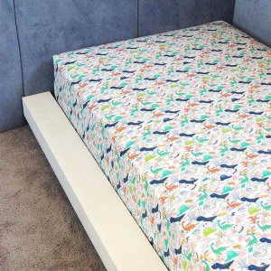 Lençol de Elástico Vivain Infantil Dino Park 100% Algodão