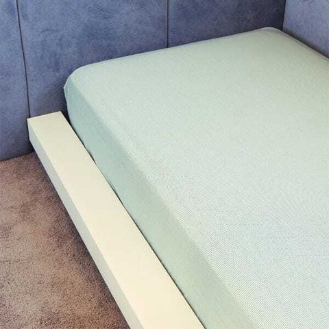 Lençol de Elástico Vivain Infantil Listrado Verde 100% Algodão