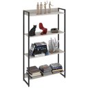 Ver imagem 1 de Estante Livreiro Multiuso Dynamica Industrial 80cm 4 Prateleiras C08 Snow - Mpozenato
