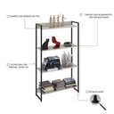 Ver imagem 3 de Estante Livreiro Multiuso Dynamica Industrial 80cm 4 Prateleiras C08 Snow - Mpozenato