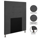 Ver imagem 4 de Cabeceira Cama Box Solteiro 90cm D10 Safira Suede Cinza - Mpozenato