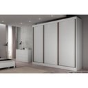 Ver imagem 3 de Guarda Roupa Casal 3 Portas de Correr e 6 Gavetas Diamond Plus Freijo Cumaru c/ Fendi - Novo