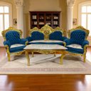 Ver imagem 2 de Mesa de Centro Clássica com Tampo em Mármore 51x105x67