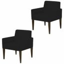 Ver imagem 1 de Kit com 2 Poltronas Decorativa Laís Sued Preto