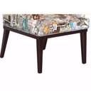 Ver imagem 4 de Kit com 2 Poltronas Decorativa Vitória Tecido Estampa Jornal